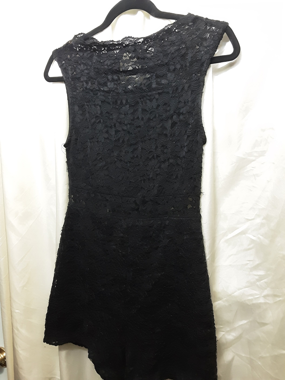 Black Lace Sleeveless Dressy Romper